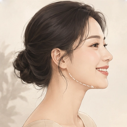 무너진 턱선