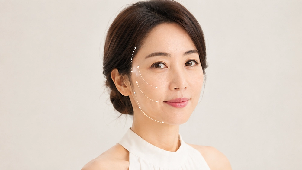 얼굴마다 다른 당김의 방향